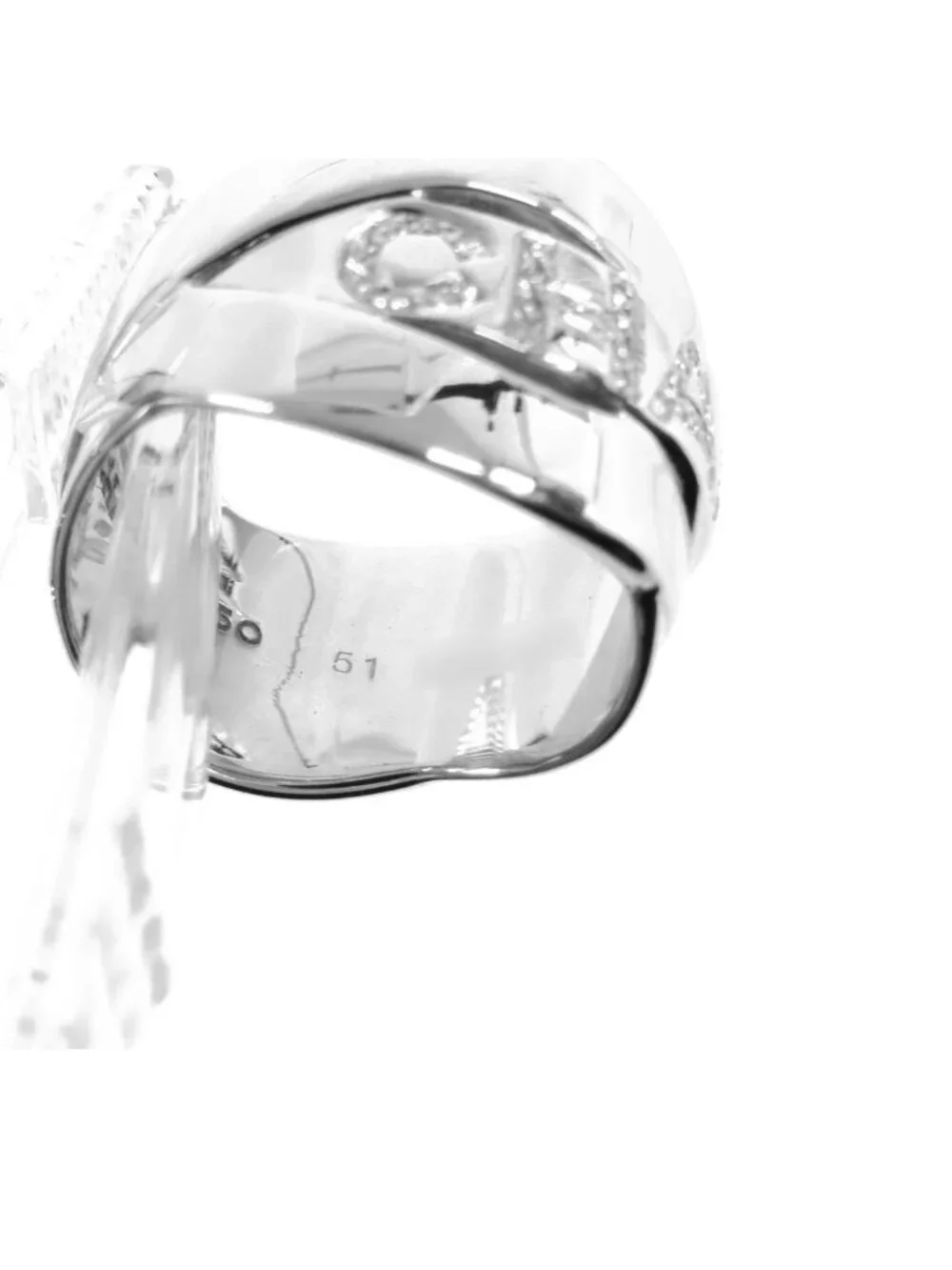 Chanel Boldic Ring White Gold 18K Diamond 51